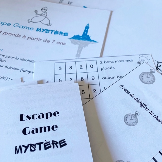 escape game à la maison à partir de 7 ans